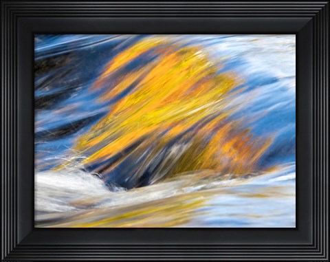 Framed Flowing Rapids Of The Ontonagon River Print