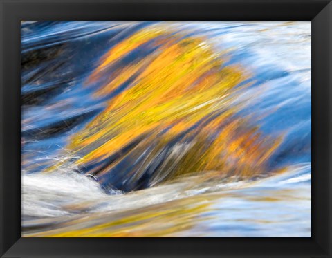 Framed Flowing Rapids Of The Ontonagon River Print