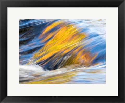 Framed Flowing Rapids Of The Ontonagon River Print