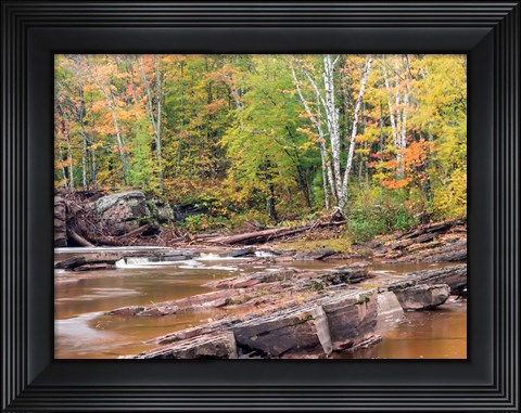 Framed Bonanza Falls, Michigan Print