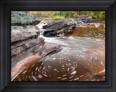 Framed Bonanza Falls Whirlpool, Michigan Print