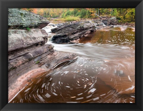 Framed Bonanza Falls Whirlpool, Michigan Print