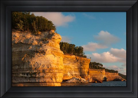 Framed Battleship Row, Lake Superior, Michigan Print