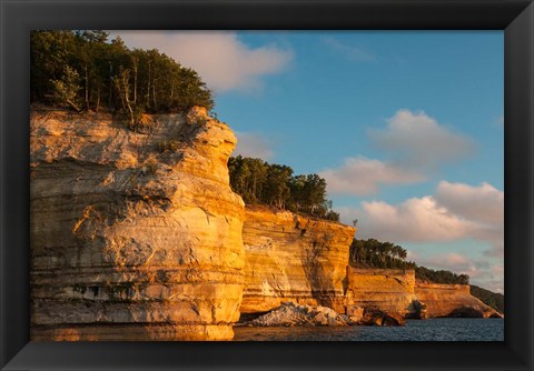 Framed Battleship Row, Lake Superior, Michigan Print