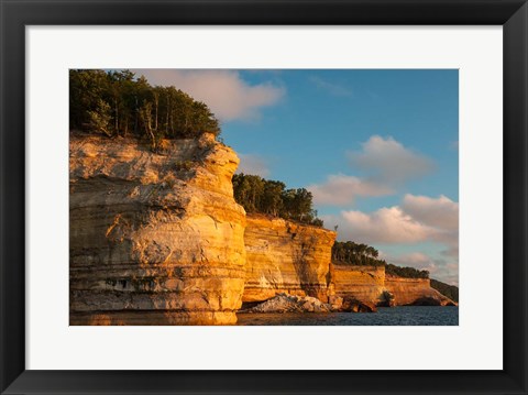 Framed Battleship Row, Lake Superior, Michigan Print