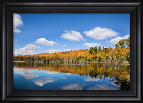 Framed Panoramic View Of Pete&#39;s Lake, Michigan Print