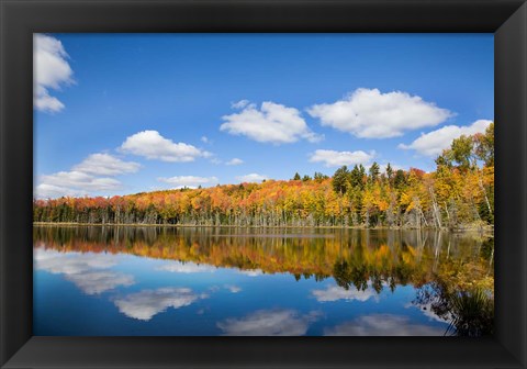 Framed Panoramic View Of Pete&#39;s Lake, Michigan Print