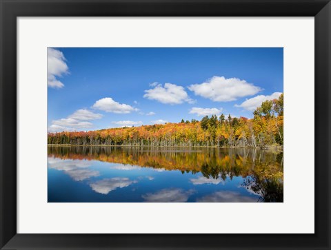 Framed Panoramic View Of Pete&#39;s Lake, Michigan Print