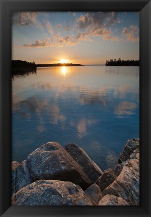 Framed Sunset On Kabetogama Lake, Voyageurs National Park Print