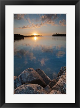 Framed Sunset On Kabetogama Lake, Voyageurs National Park Print