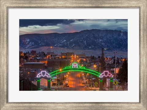 Framed Park Street In Butte, Montana Print