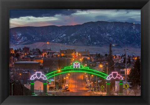 Framed Park Street In Butte, Montana Print