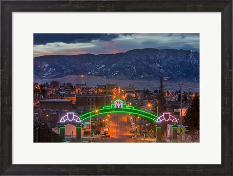 Framed Park Street In Butte, Montana Print