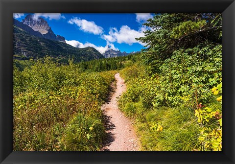 Framed Iceberg Lake Trail, Glacier National Park, Montana Print