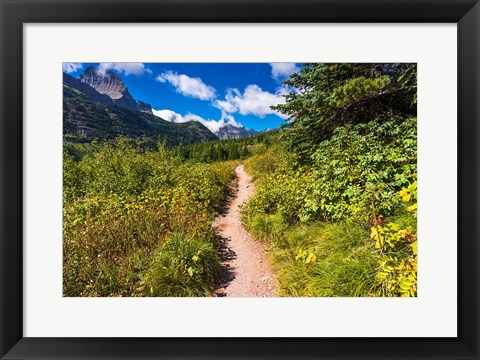 Framed Iceberg Lake Trail, Glacier National Park, Montana Print