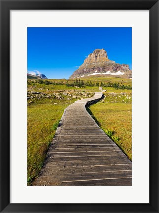 Framed Hidden Lake Trail At Logan Pass, Glacier National Park, Montana Print