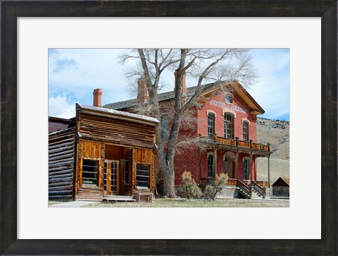 Framed 1862 Gold Rush Town In Bannack, Montana Print
