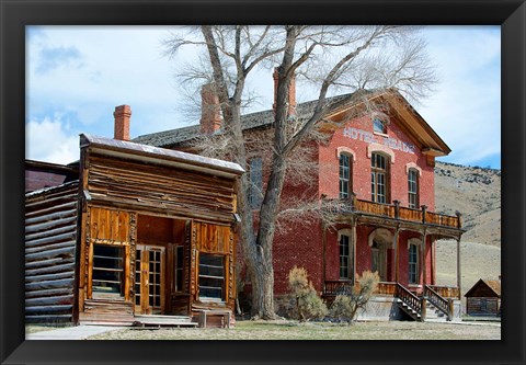 Framed 1862 Gold Rush Town In Bannack, Montana Print