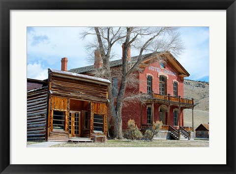 Framed 1862 Gold Rush Town In Bannack, Montana Print