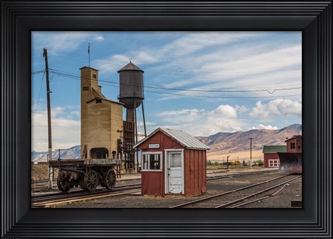Framed Detail Of Historic Railroad Station, Nevada Print
