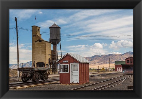 Framed Detail Of Historic Railroad Station, Nevada Print