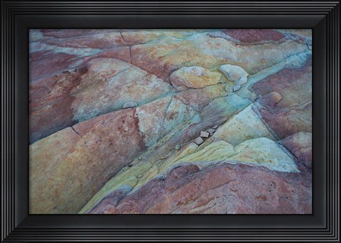 Framed Eroded Layered Sandstone, Nevada Print