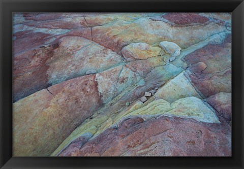 Framed Eroded Layered Sandstone, Nevada Print