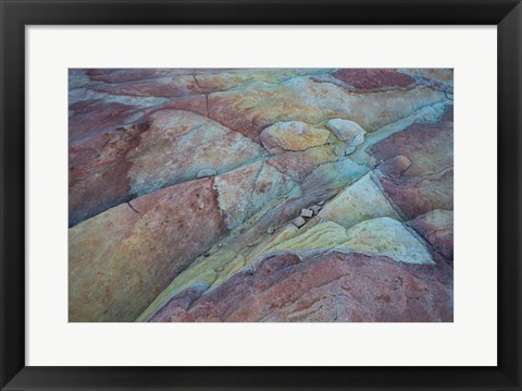 Framed Eroded Layered Sandstone, Nevada Print