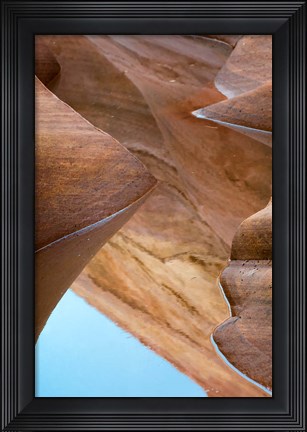 Framed Water Filled Slot Canyon, Nevada Print
