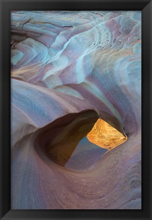 Framed Swirling Polished Sandstone Design, Nevada Print