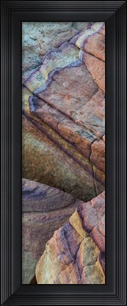 Framed Abstract Lines In Sandstone Rocks At Valley Of Fire State Park Print