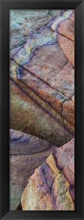 Framed Abstract Lines In Sandstone Rocks At Valley Of Fire State Park Print