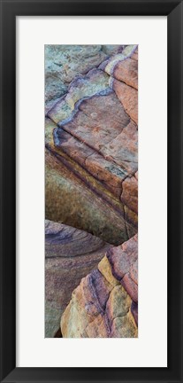 Framed Abstract Lines In Sandstone Rocks At Valley Of Fire State Park Print