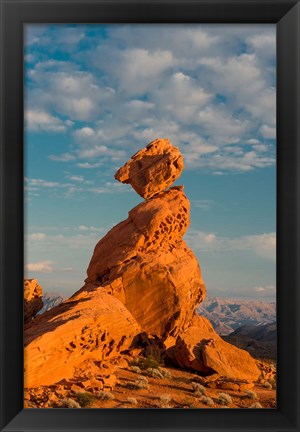 Framed Sunset On Balancing Rock, Nevada Print