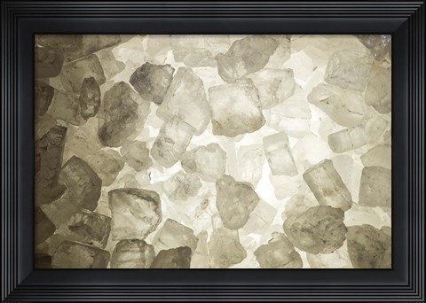 Framed Close-Up Of A Pile Of Rock Salt, York, Maine Print