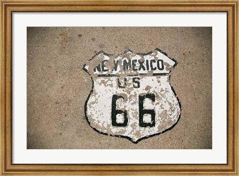 Framed New Mexico State Route 66 Sign Print