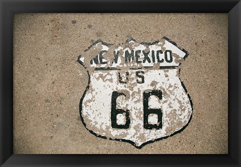 Framed New Mexico State Route 66 Sign Print