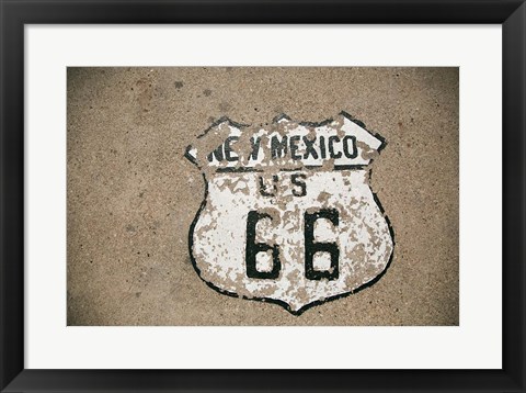 Framed New Mexico State Route 66 Sign Print