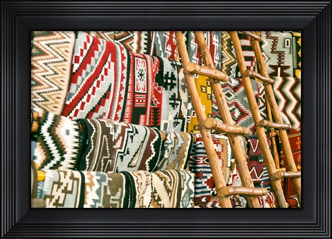 Framed Native American Rugs, Albuquerque, New Mexico Print