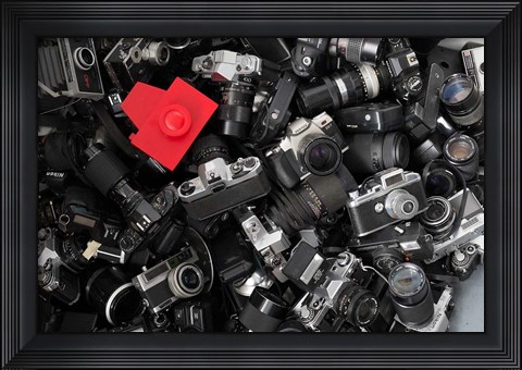 Framed Camera Sculpture At The Bushwick Arts Festival, Brooklyn, New York Print