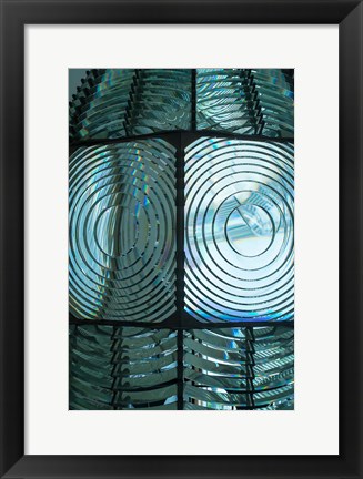 Framed Close Up Pattern Of The Antique Fresnel Lighthouse Beacon Print