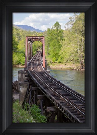 Framed Abandoned Railroad Trestle, North Carolina Print