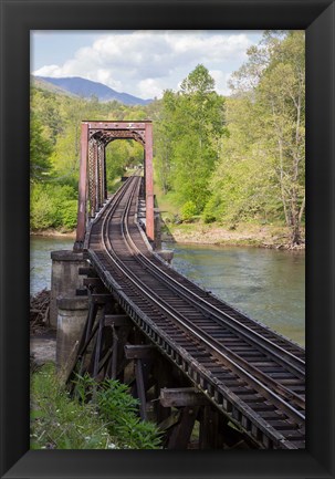 Framed Abandoned Railroad Trestle, North Carolina Print