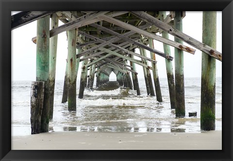 Framed Oceanic Pier, Wilmington, North Carolina Print