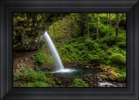 Framed Ponytail Falls, Oregon Print