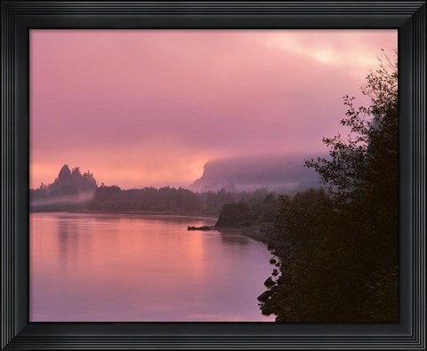 Framed Fog Along The Columbia River, Oregon Print