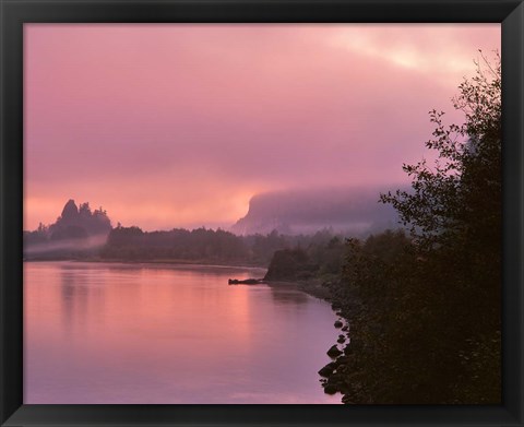 Framed Fog Along The Columbia River, Oregon Print