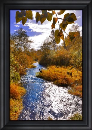 Framed Scenic View Of Dieckman Creek, Oregon Print