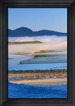 Framed Fog Over Netarts Bay, Oregon Print