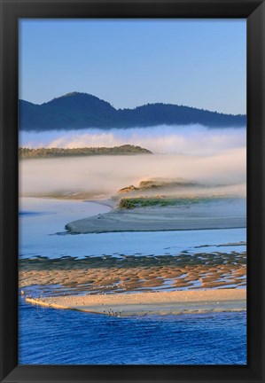 Framed Fog Over Netarts Bay, Oregon Print